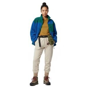 TNA Jogger Sweatpants Womens Small Green Drawstring Pockets Fleece Gropcore